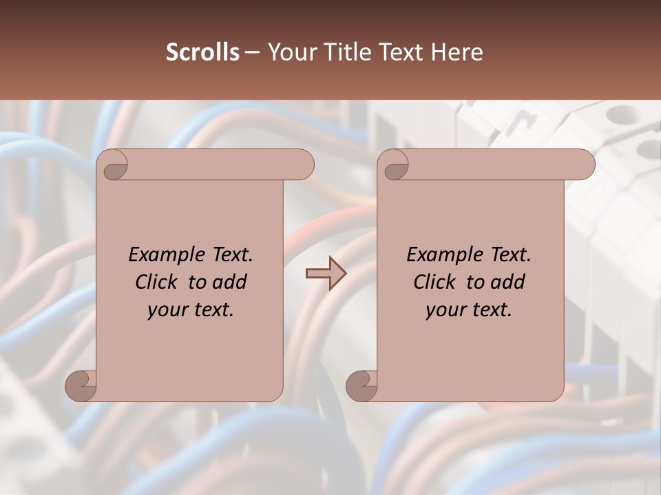 A Bunch Of Wires That Are Connected To A Wall PowerPoint Template