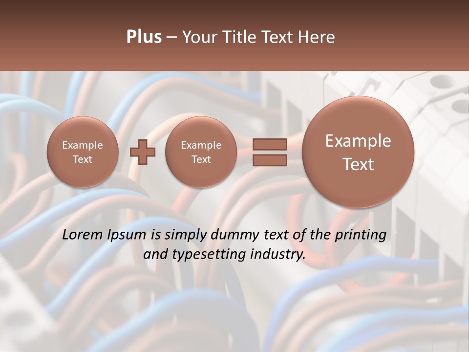 A Bunch Of Wires That Are Connected To A Wall PowerPoint Template