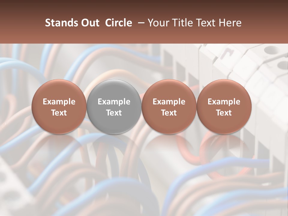 A Bunch Of Wires That Are Connected To A Wall PowerPoint Template
