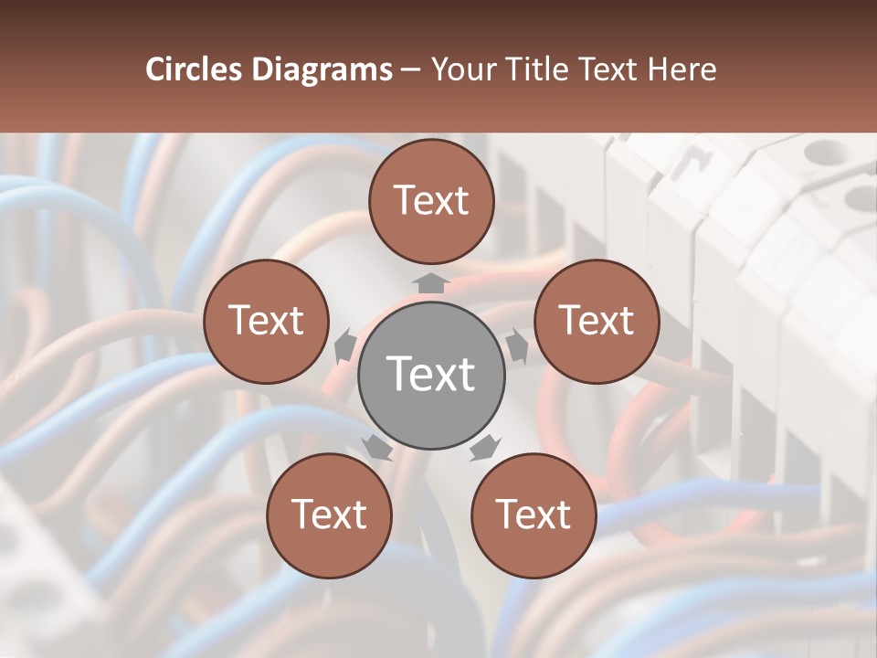 A Bunch Of Wires That Are Connected To A Wall PowerPoint Template
