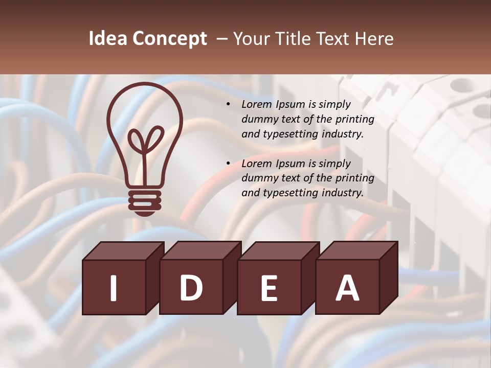 A Bunch Of Wires That Are Connected To A Wall PowerPoint Template