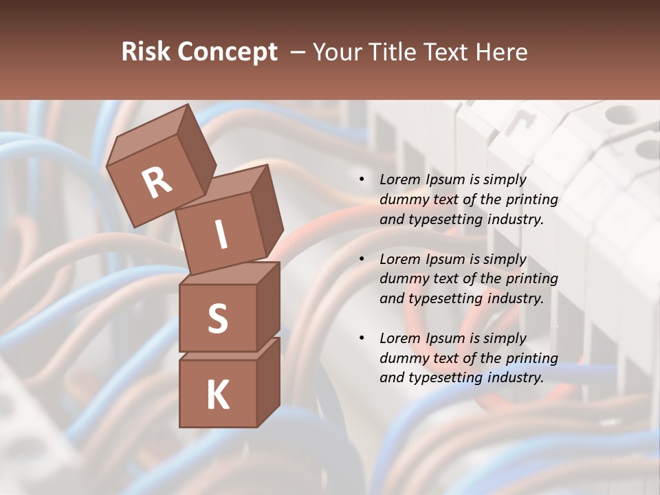 A Bunch Of Wires That Are Connected To A Wall PowerPoint Template