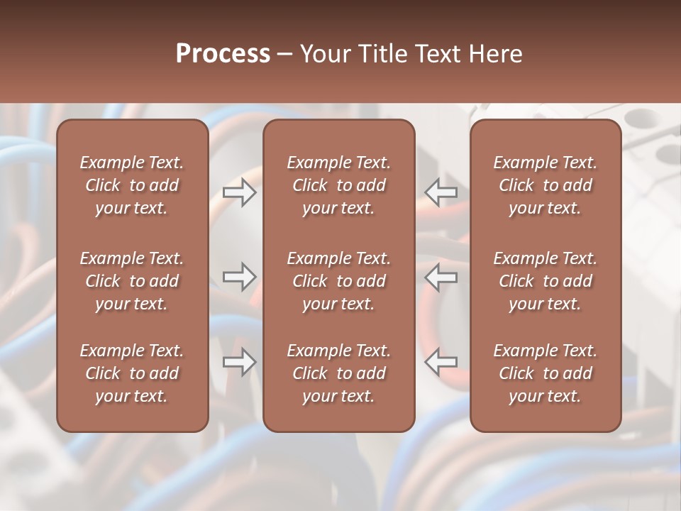 A Bunch Of Wires That Are Connected To A Wall PowerPoint Template