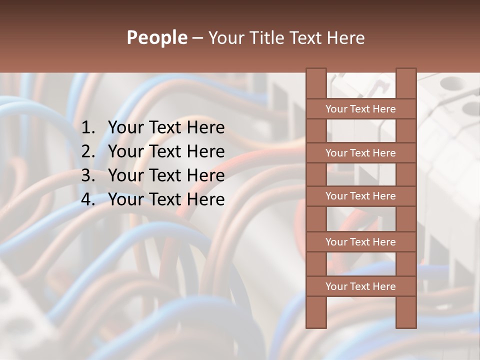 A Bunch Of Wires That Are Connected To A Wall PowerPoint Template
