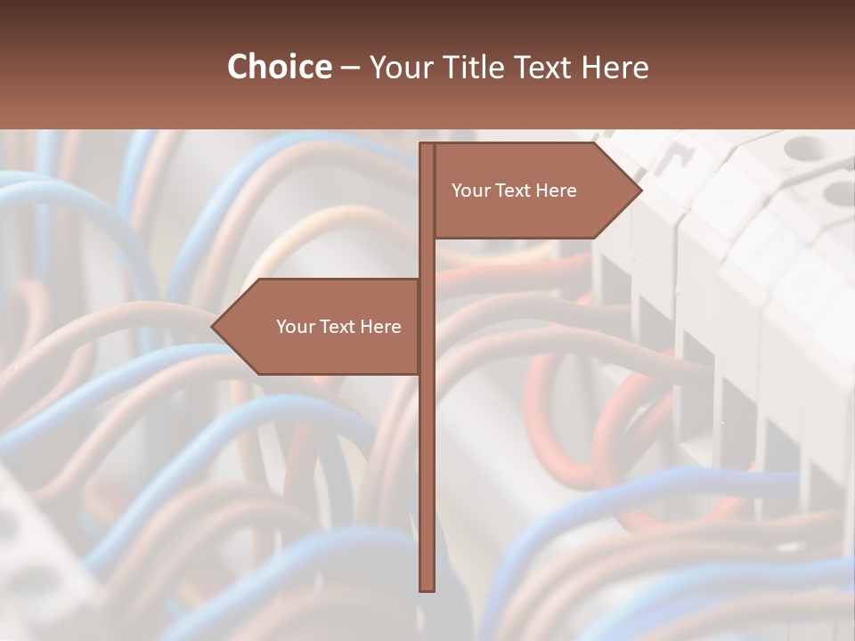 A Bunch Of Wires That Are Connected To A Wall PowerPoint Template
