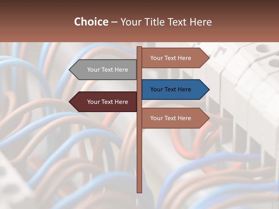 A Bunch Of Wires That Are Connected To A Wall PowerPoint Template