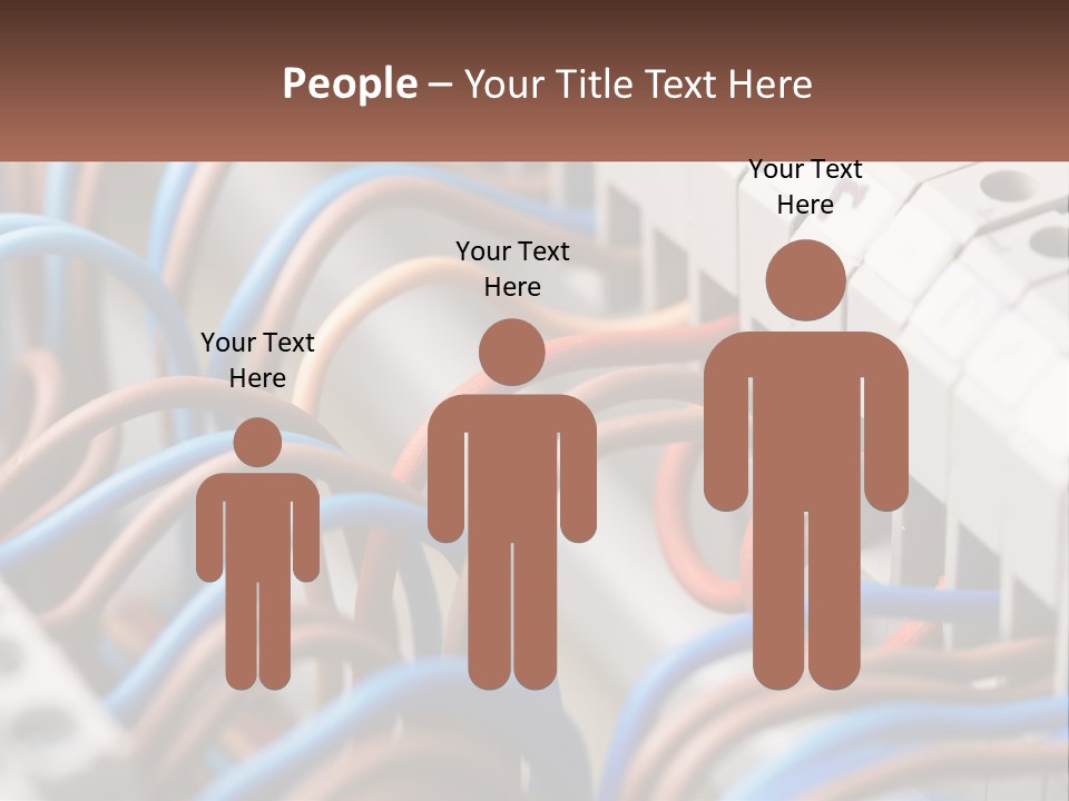 A Bunch Of Wires That Are Connected To A Wall PowerPoint Template
