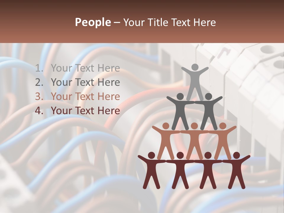 A Bunch Of Wires That Are Connected To A Wall PowerPoint Template