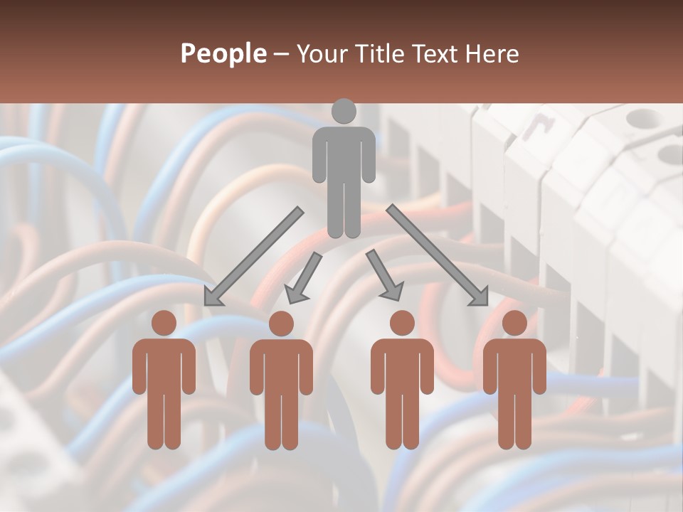 A Bunch Of Wires That Are Connected To A Wall PowerPoint Template