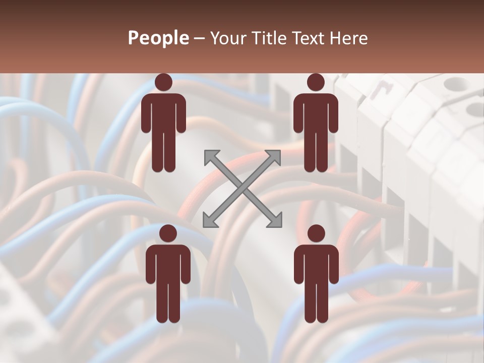 A Bunch Of Wires That Are Connected To A Wall PowerPoint Template