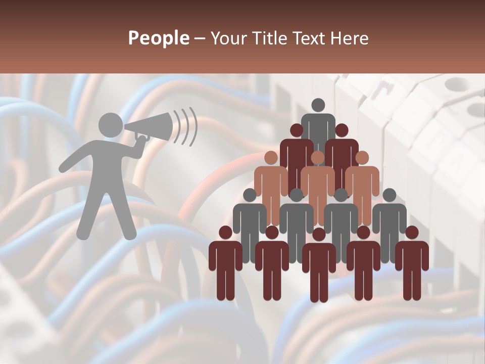 A Bunch Of Wires That Are Connected To A Wall PowerPoint Template