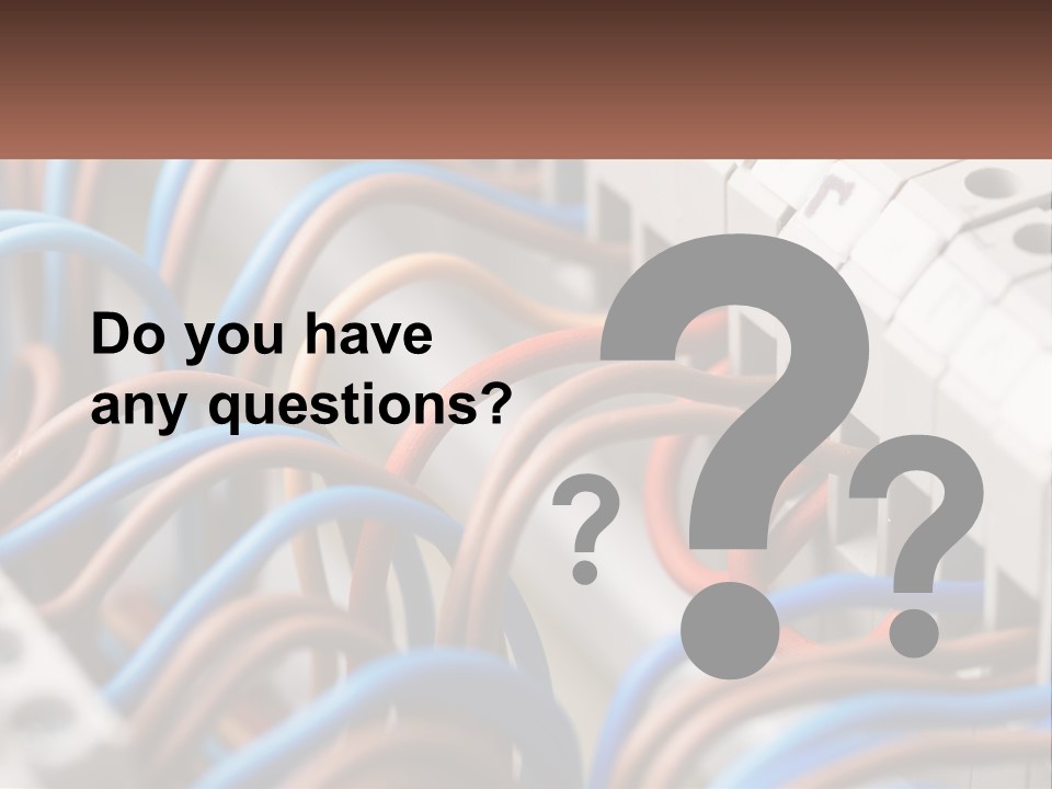 A Bunch Of Wires That Are Connected To A Wall PowerPoint Template