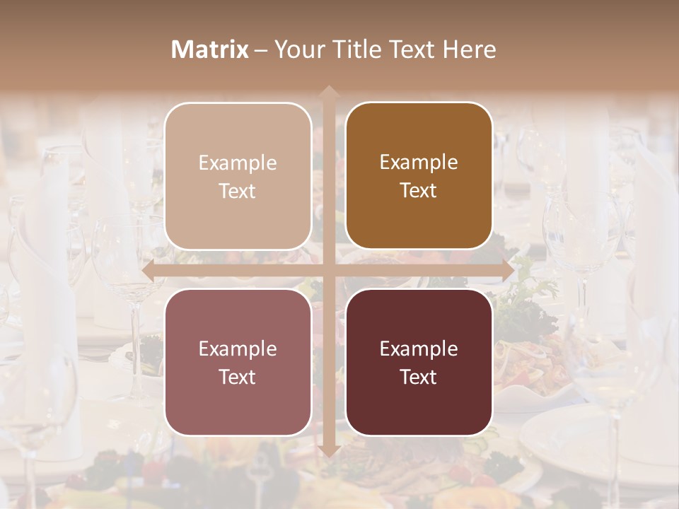 A Long Table With Many Plates Of Food On It PowerPoint Template