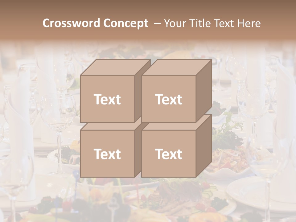 A Long Table With Many Plates Of Food On It PowerPoint Template