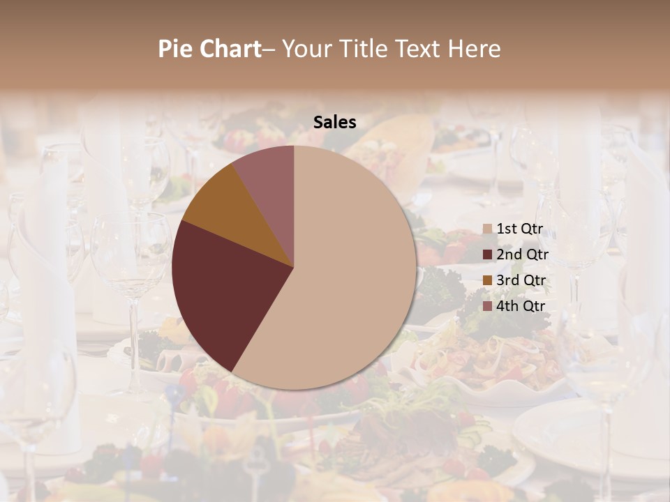 A Long Table With Many Plates Of Food On It PowerPoint Template