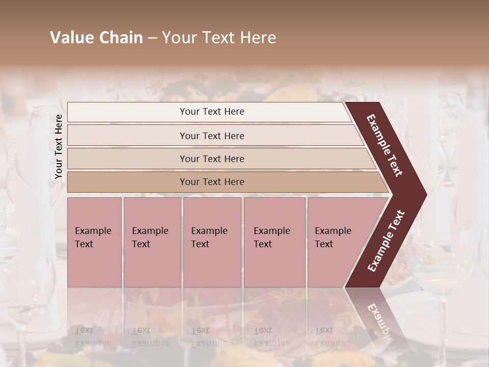 A Long Table With Many Plates Of Food On It PowerPoint Template