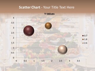 A Long Table With Many Plates Of Food On It PowerPoint Template