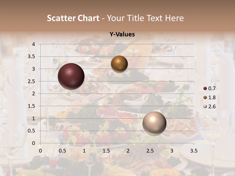 A Long Table With Many Plates Of Food On It PowerPoint Template