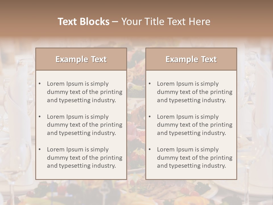 A Long Table With Many Plates Of Food On It PowerPoint Template