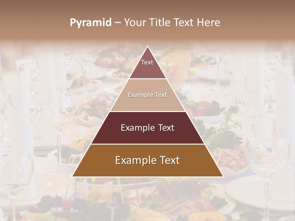A Long Table With Many Plates Of Food On It PowerPoint Template