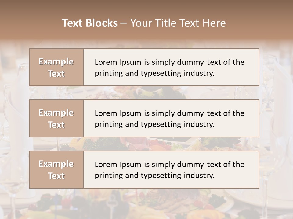 A Long Table With Many Plates Of Food On It PowerPoint Template