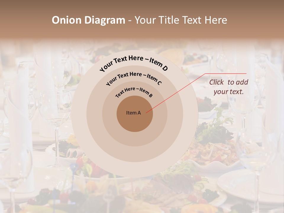 A Long Table With Many Plates Of Food On It PowerPoint Template