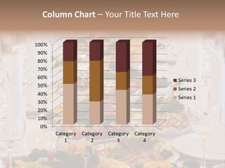 A Long Table With Many Plates Of Food On It PowerPoint Template