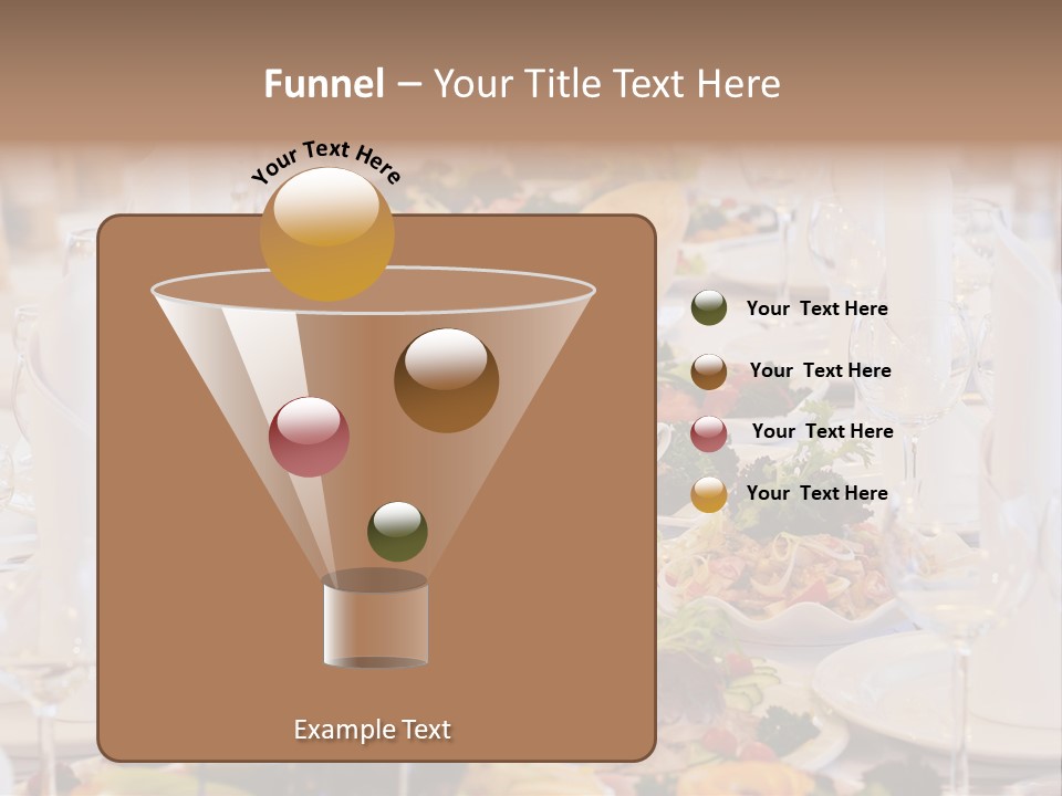 A Long Table With Many Plates Of Food On It PowerPoint Template