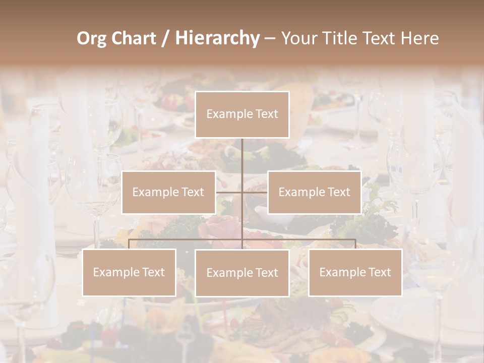 A Long Table With Many Plates Of Food On It PowerPoint Template