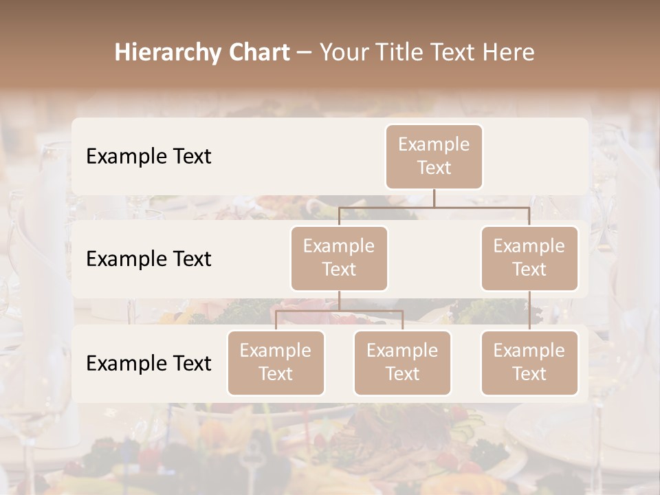 A Long Table With Many Plates Of Food On It PowerPoint Template