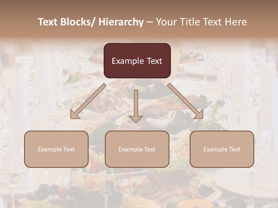 A Long Table With Many Plates Of Food On It PowerPoint Template