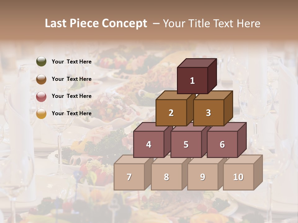A Long Table With Many Plates Of Food On It PowerPoint Template