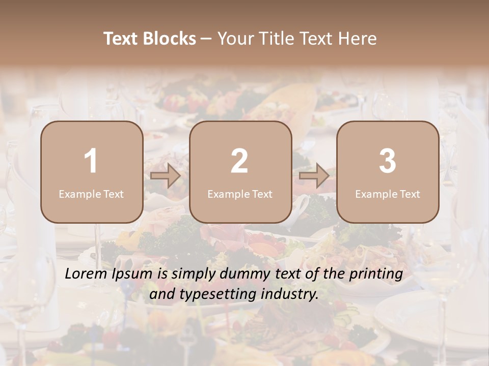A Long Table With Many Plates Of Food On It PowerPoint Template