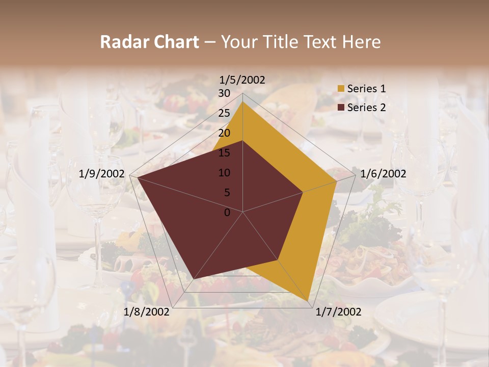 A Long Table With Many Plates Of Food On It PowerPoint Template