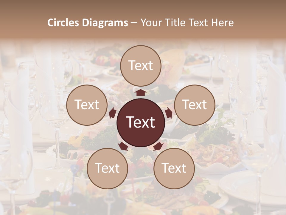 A Long Table With Many Plates Of Food On It PowerPoint Template
