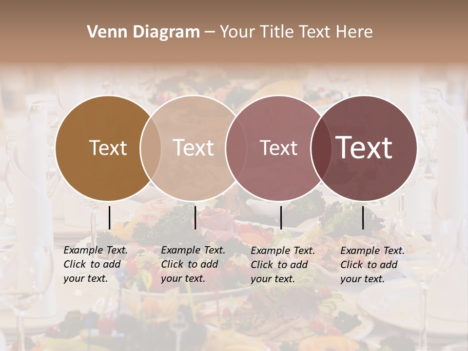 A Long Table With Many Plates Of Food On It PowerPoint Template