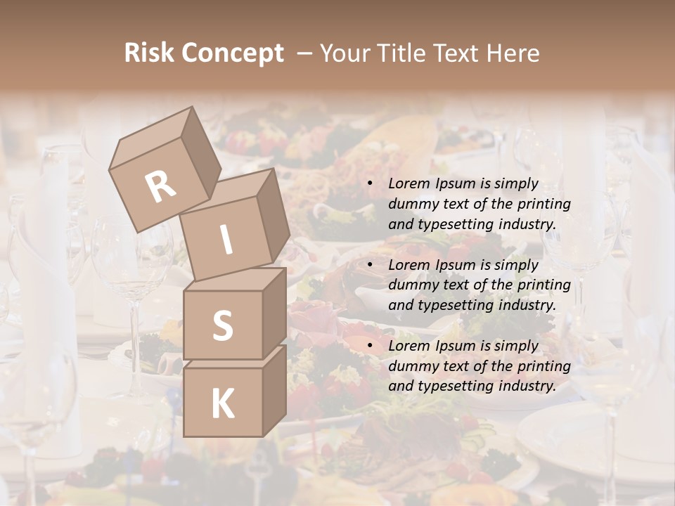 A Long Table With Many Plates Of Food On It PowerPoint Template