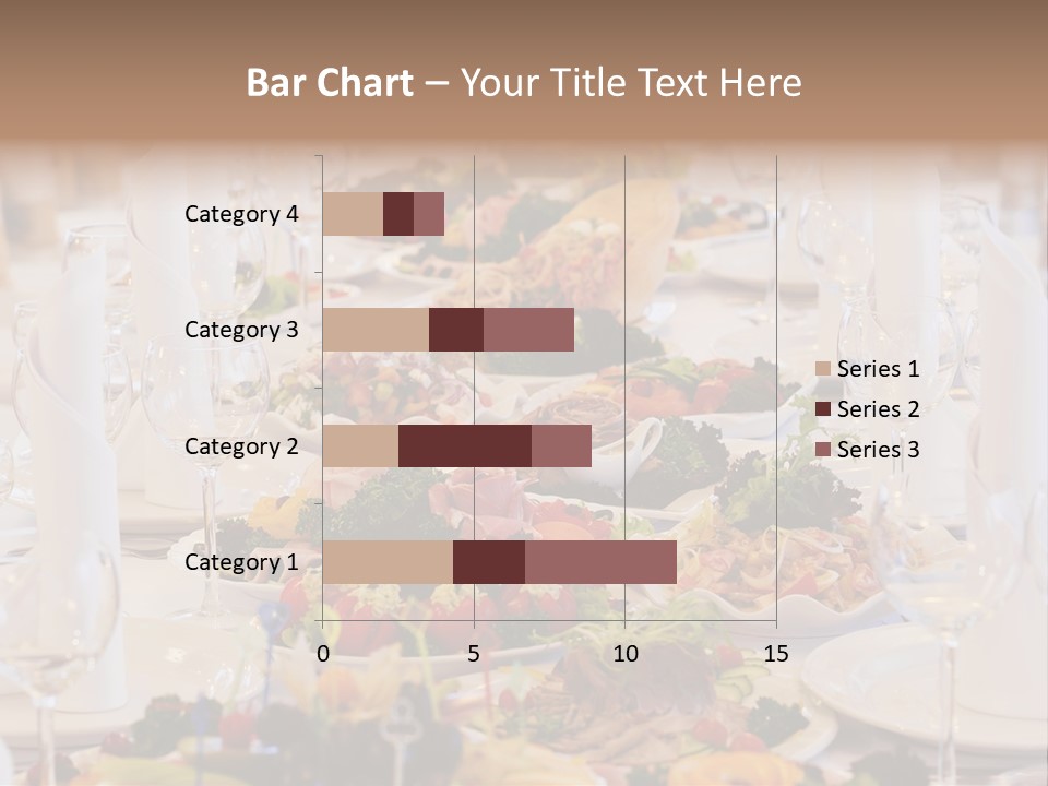 A Long Table With Many Plates Of Food On It PowerPoint Template