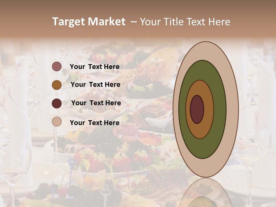 A Long Table With Many Plates Of Food On It PowerPoint Template