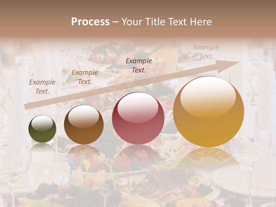A Long Table With Many Plates Of Food On It PowerPoint Template