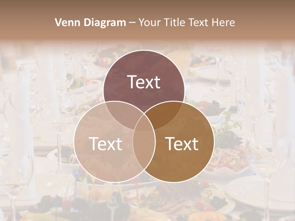A Long Table With Many Plates Of Food On It PowerPoint Template
