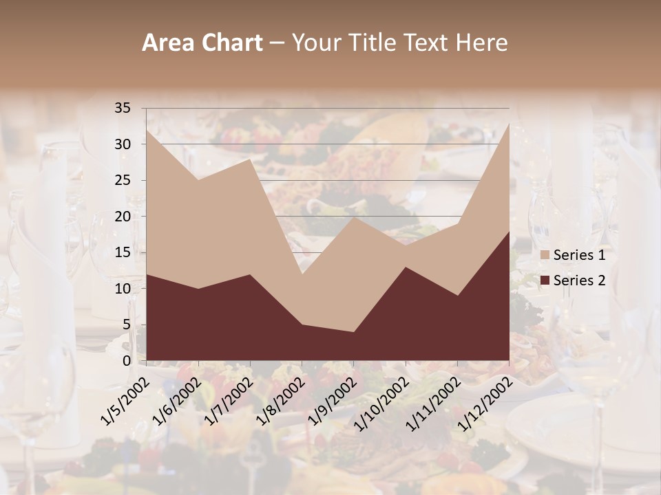 A Long Table With Many Plates Of Food On It PowerPoint Template