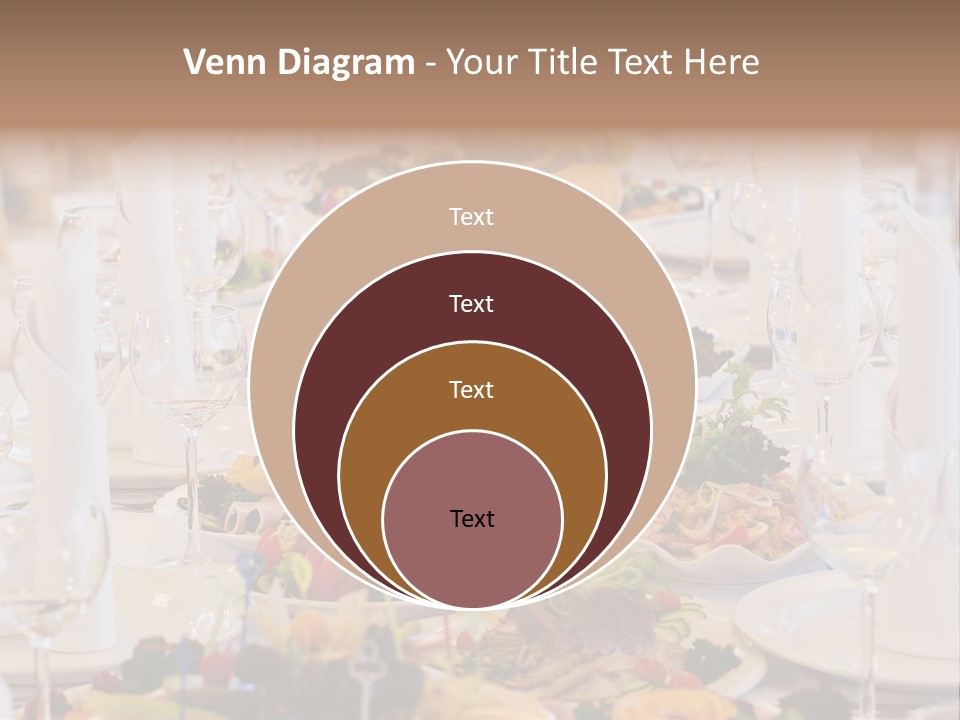 A Long Table With Many Plates Of Food On It PowerPoint Template