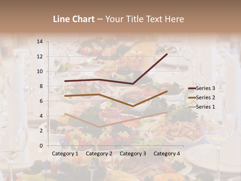 A Long Table With Many Plates Of Food On It PowerPoint Template