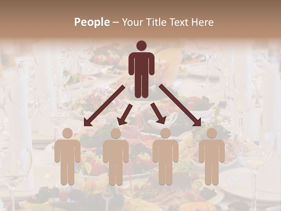 A Long Table With Many Plates Of Food On It PowerPoint Template