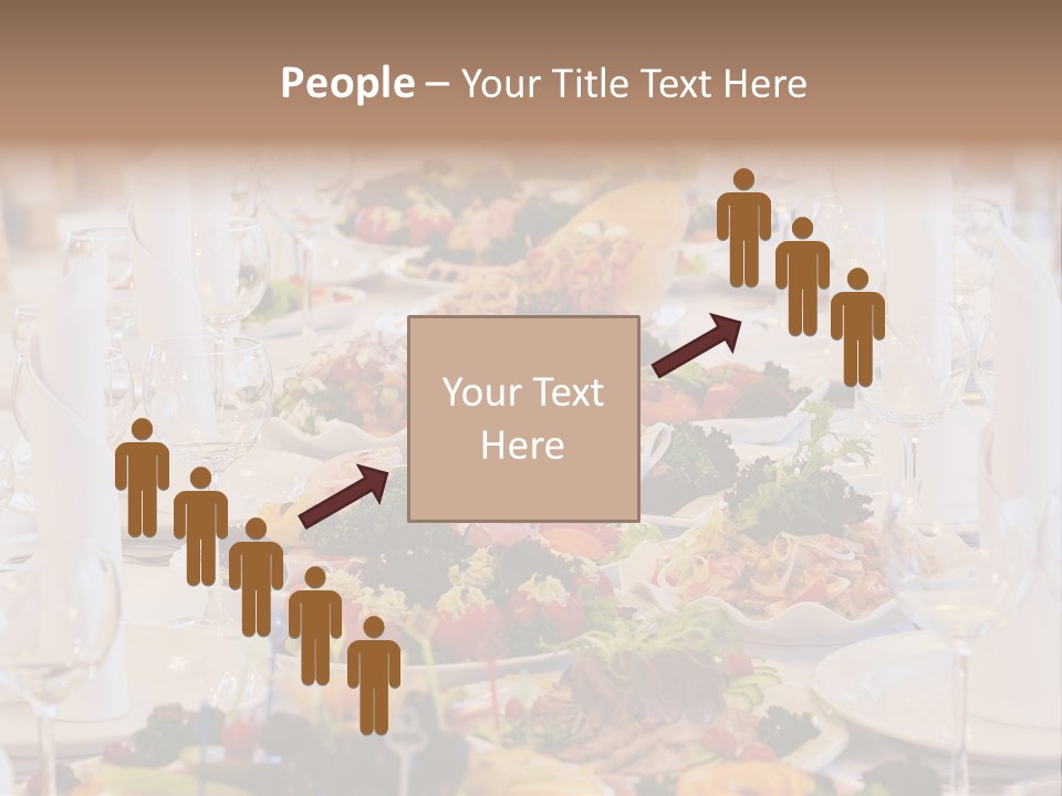 A Long Table With Many Plates Of Food On It PowerPoint Template