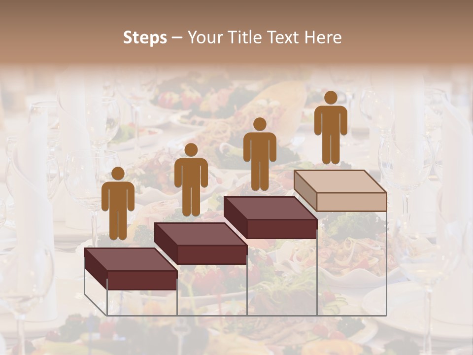 A Long Table With Many Plates Of Food On It PowerPoint Template