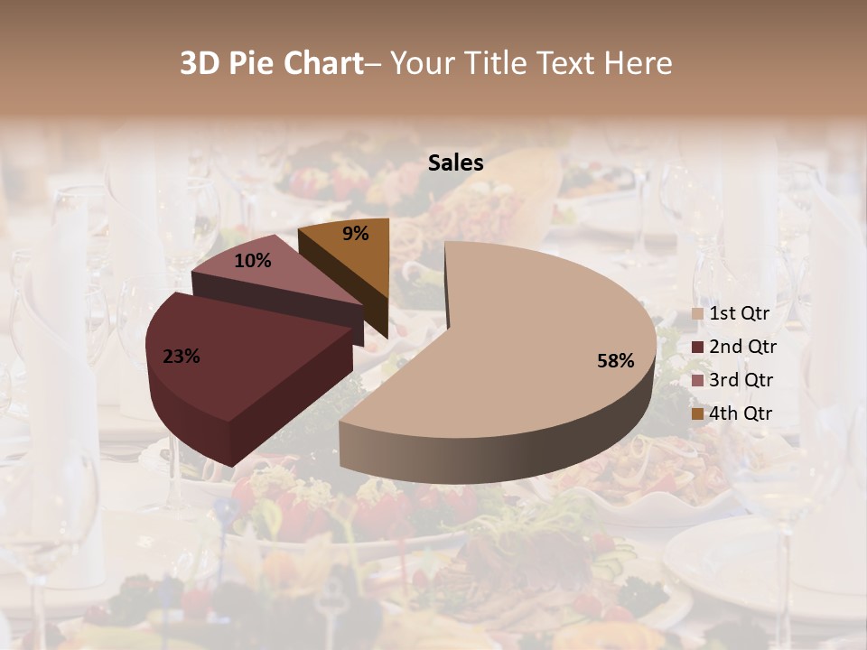 A Long Table With Many Plates Of Food On It PowerPoint Template