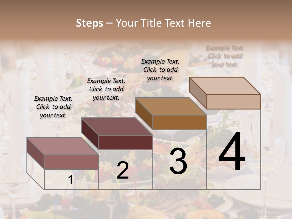 A Long Table With Many Plates Of Food On It PowerPoint Template