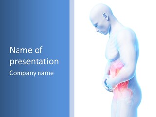 A Man Holding His Stomach In Pain Powerpoint Presentation PowerPoint Template